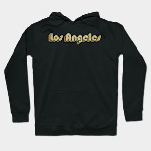 Los Angeles // Vintage Rainbow Typography Style // 70s Hoodie